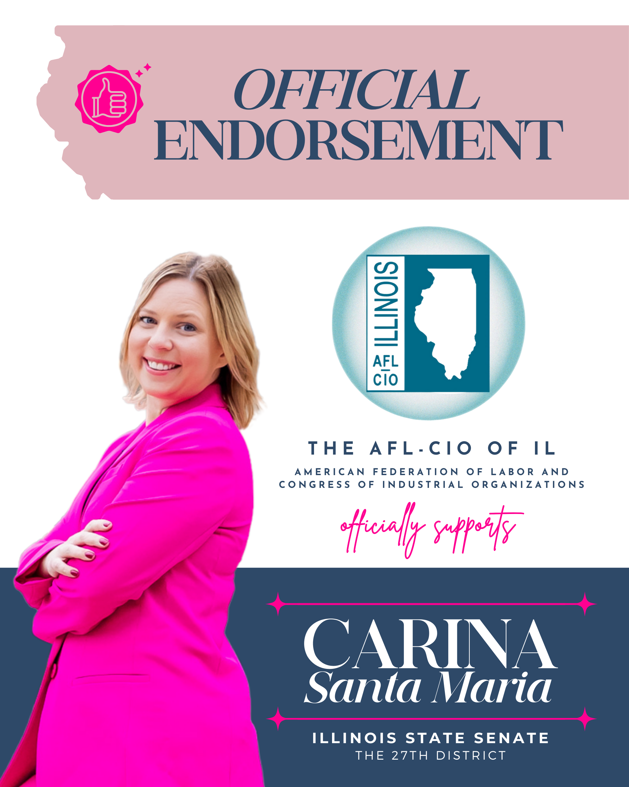 Officially Endorsed by The American Federation of Labor and Congress of Industrial Organizations of Illinois (AFL-CIO)