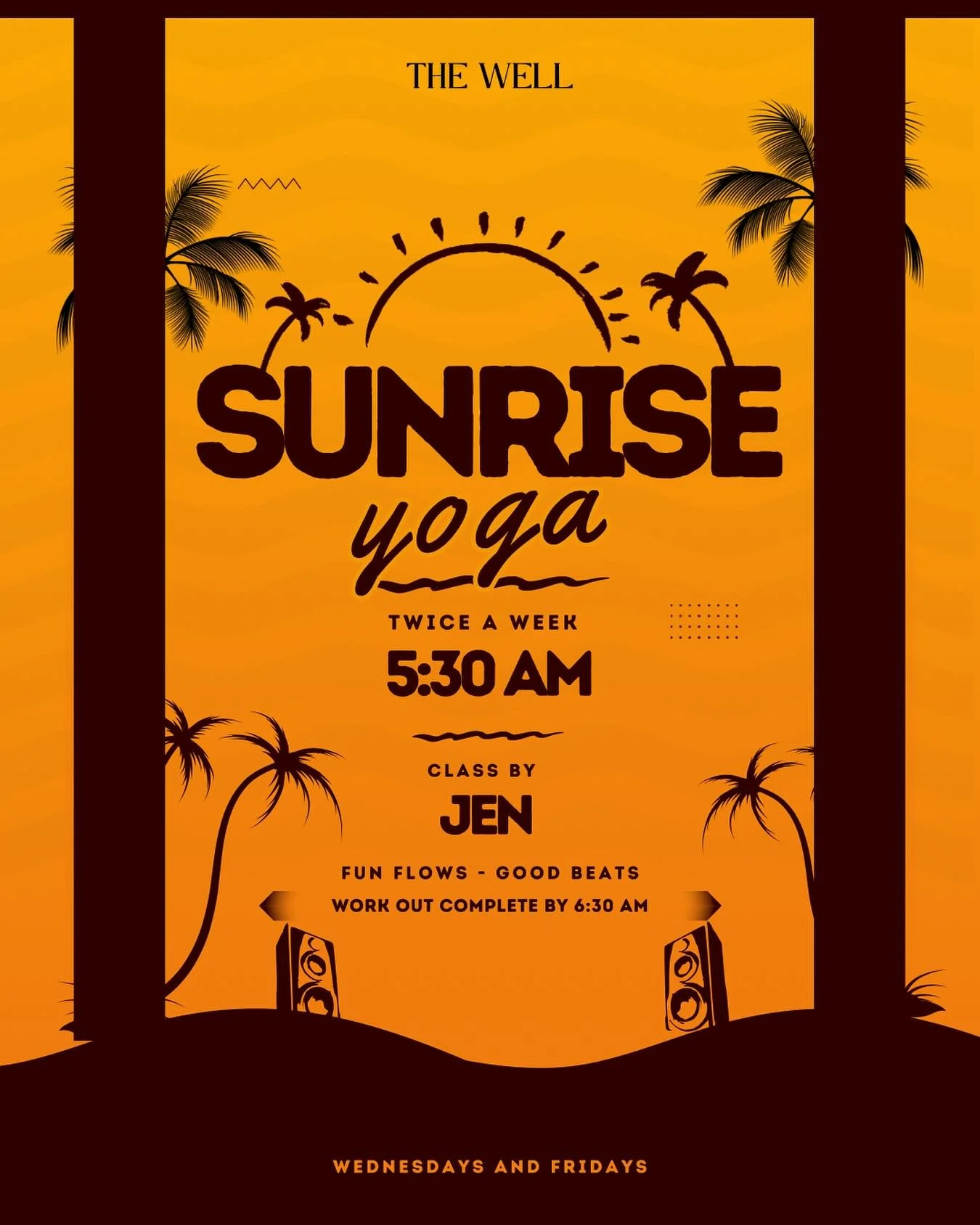 Twice a week we offer 5:30 am classes ☀️ Wednesday and Friday mornings start your day early with Jen ~ see the sun rise and create a day that leaves you feeling happy and motivated 🫶🏼