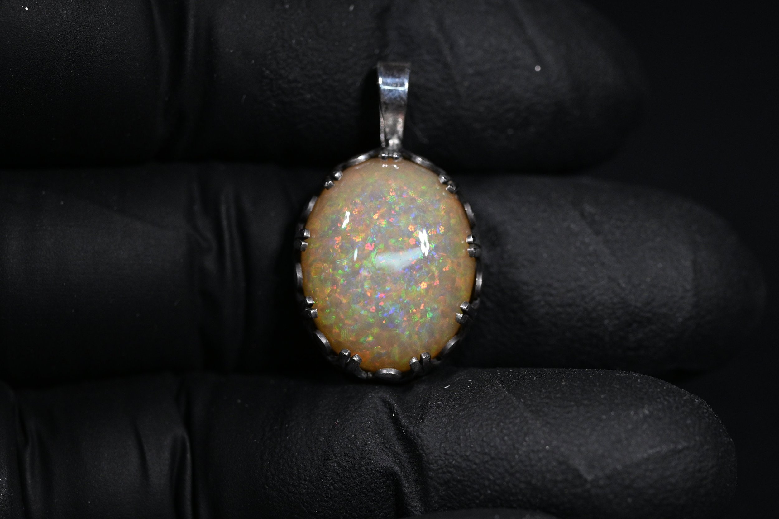 Ethiopian Opal Pendant Necklace