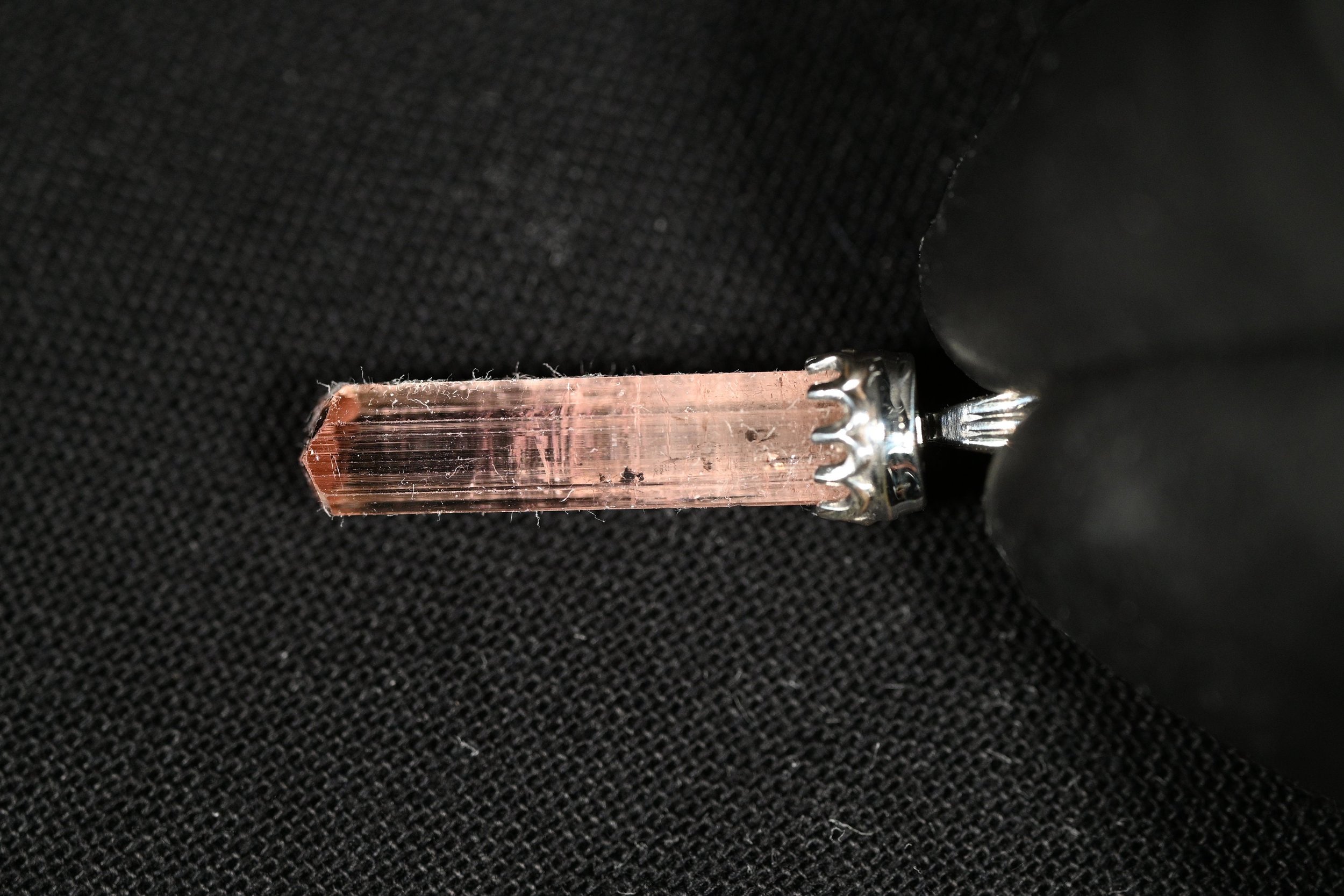 Raw Pink Tourmaline Pendant