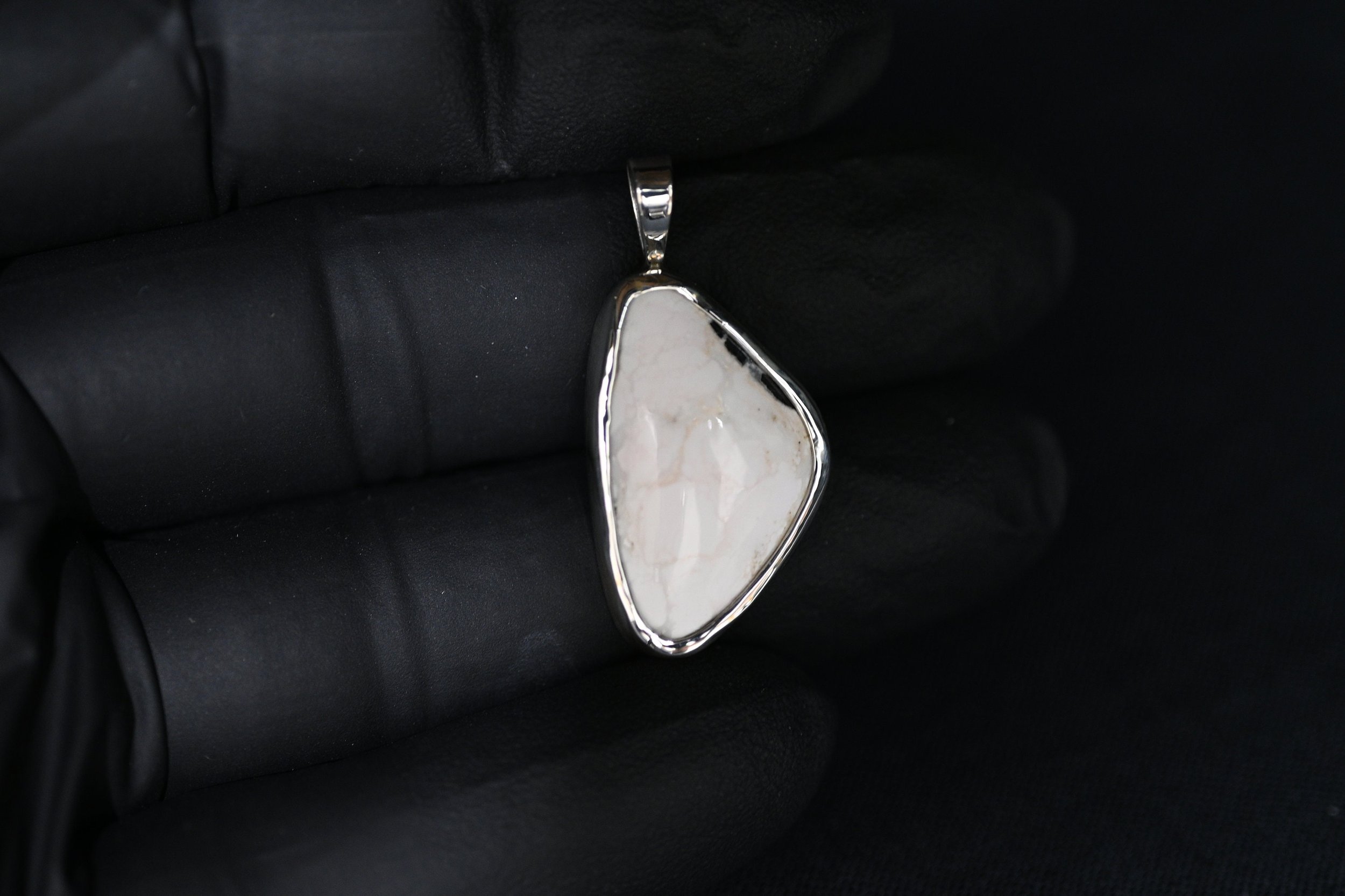 White Buffalo Silver Pendant