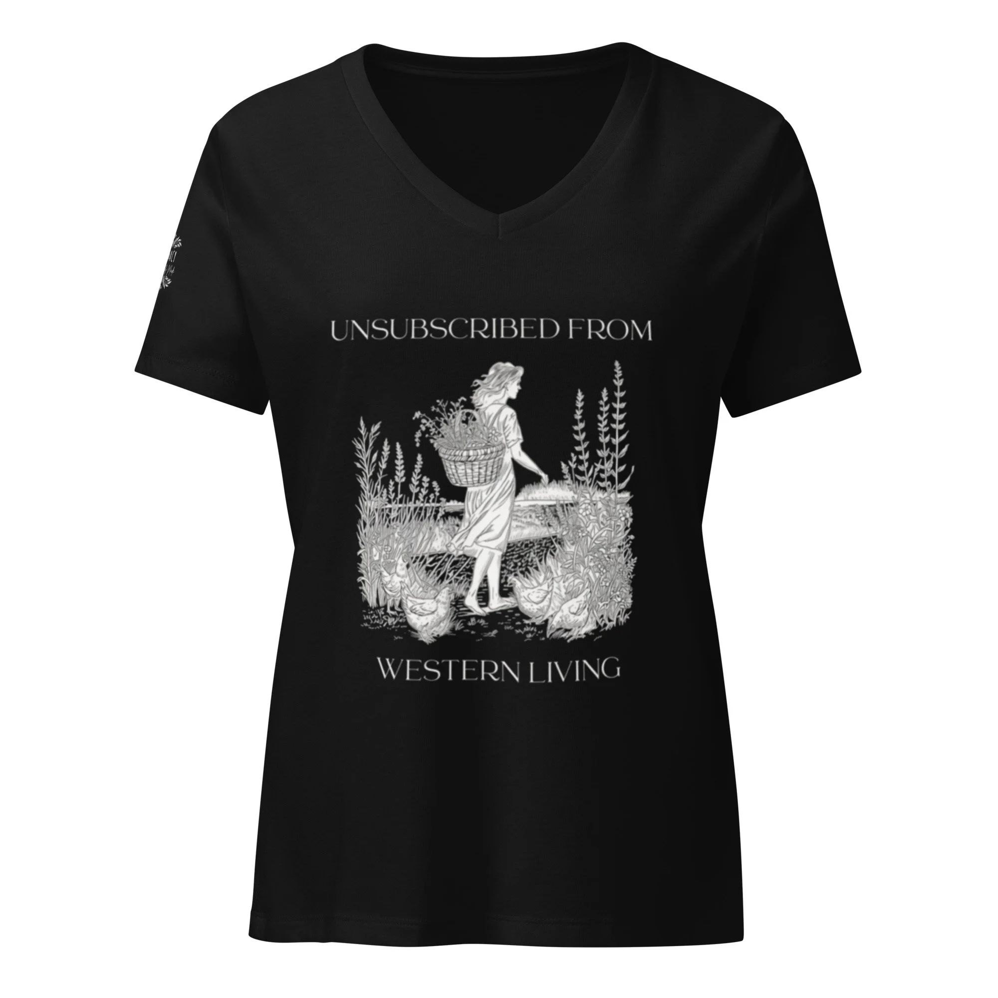 Western Living - Women’s relaxed v-neck t-shirt