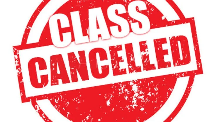 Class is cancelled 9/13