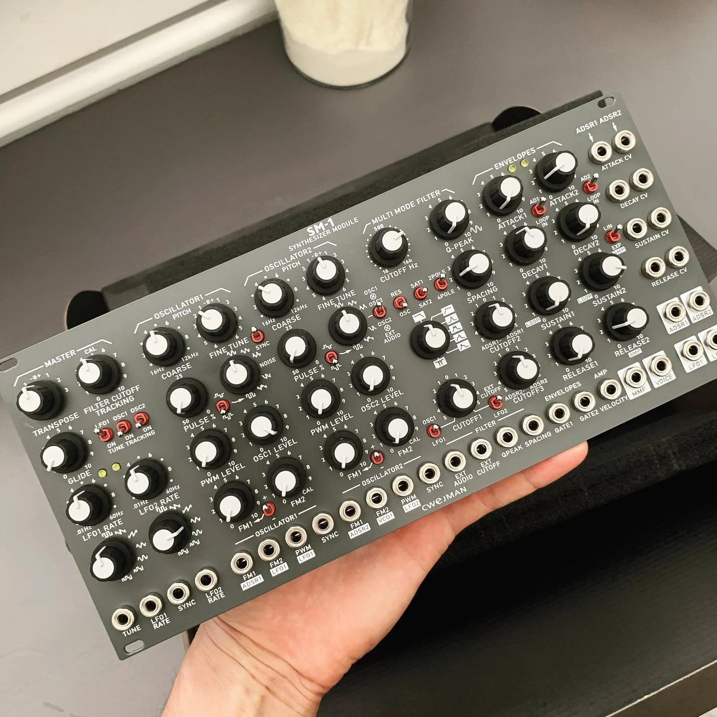 Thanks @mahocwejman &amp; @coxinhell now let&rsquo;s make some dope ! #cwejman #cwejmansm1 #modularsynth #modular #electronicmusic #synthesizers