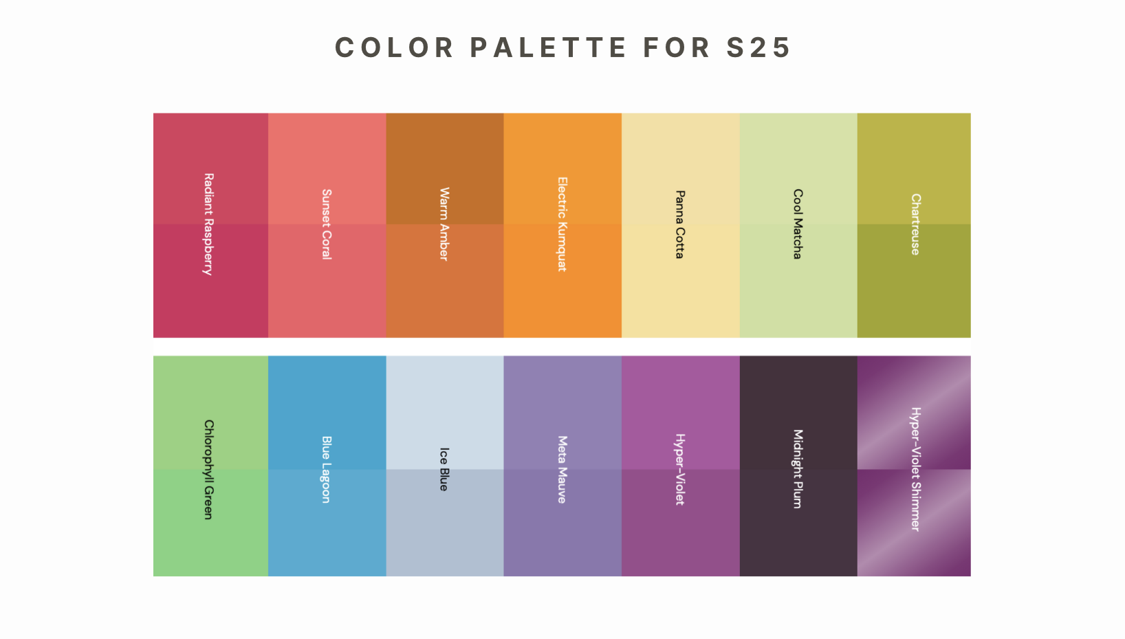WGSN Color Palette for S25