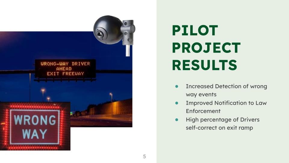 ADOT'S Wrong Way Vehicle Detection Program