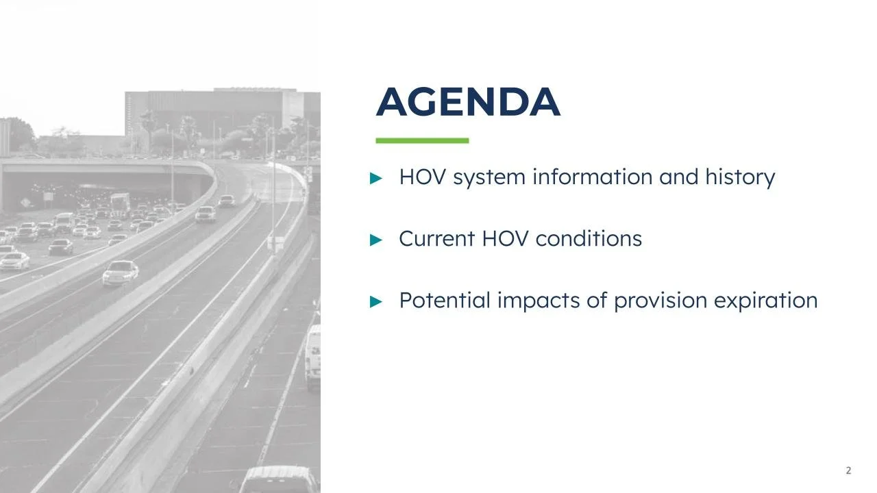 The HOV System and Upcoming Changes