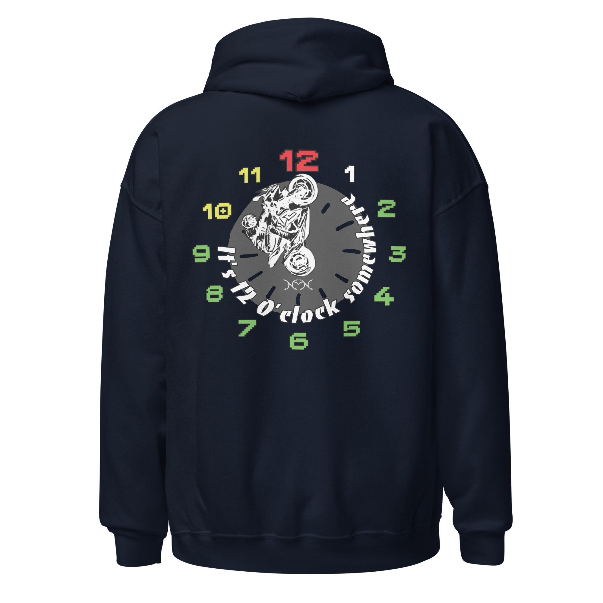BACKPRINT 12 Oclock Sport Bike Hoodie
