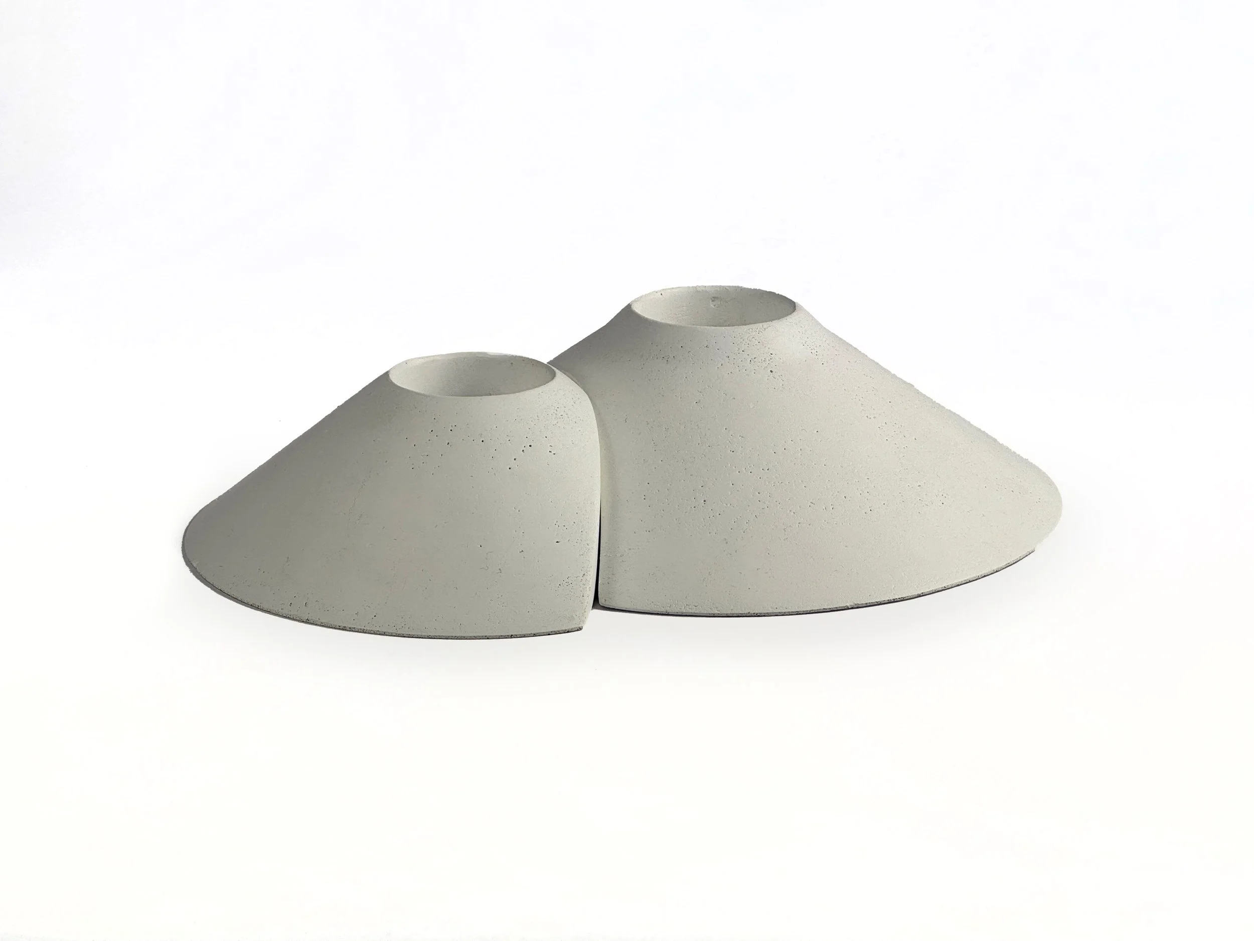 Somma Candle Holder adding a sculptural touch to minimalist interiors, embodying Design Naples and Design Sulmondo aesthetics.