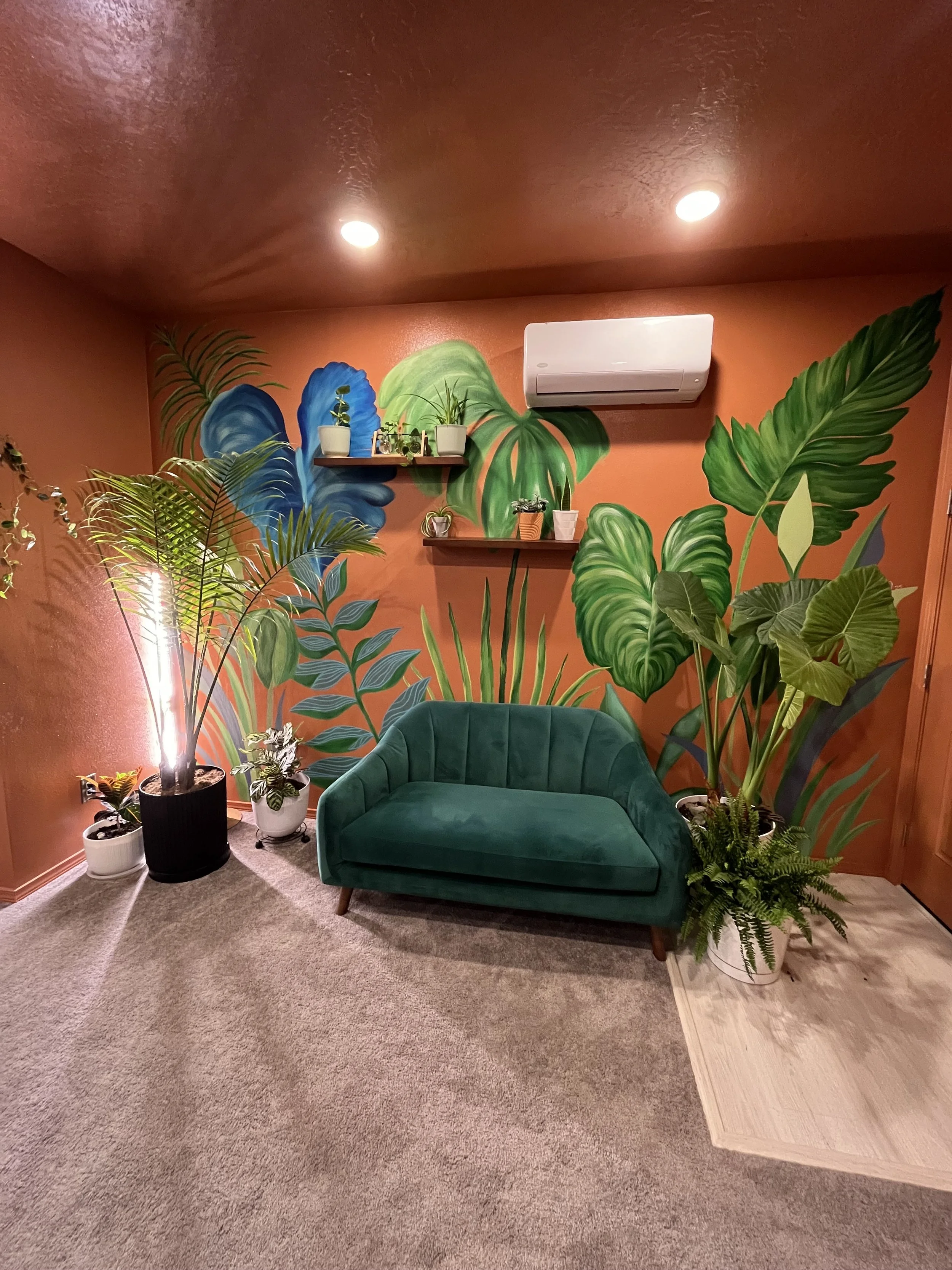 Living Room & Tropical Plants. Liberty Lake, Washington. 2024.