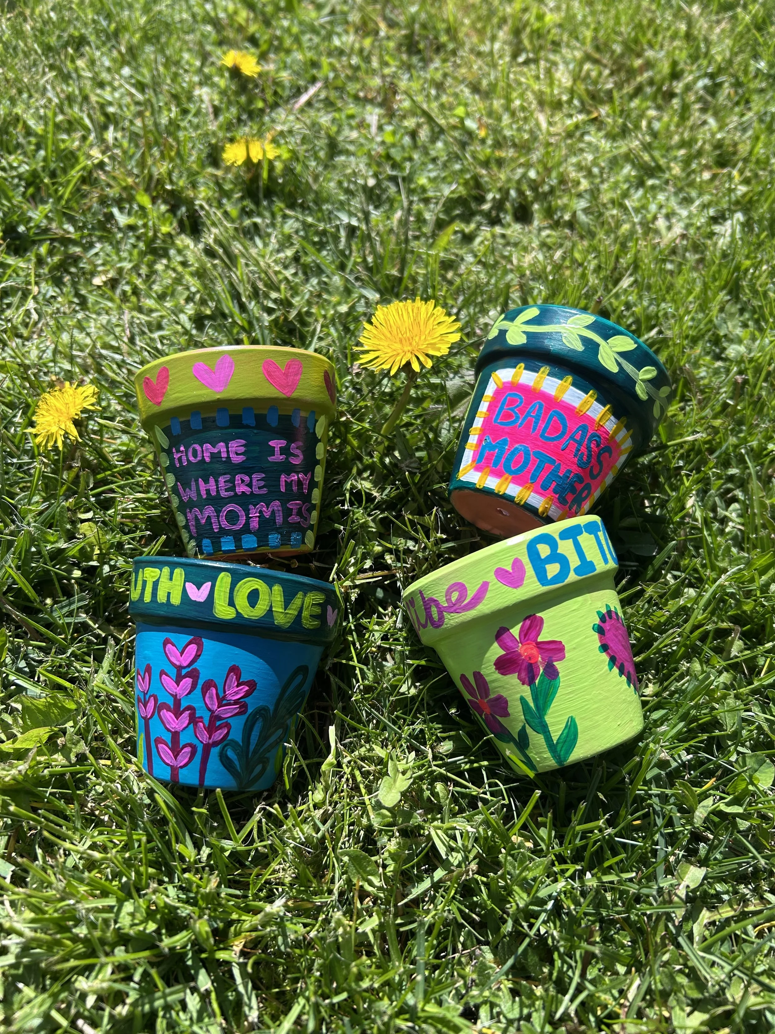 Mini Hand-Painted Terracotta Pots