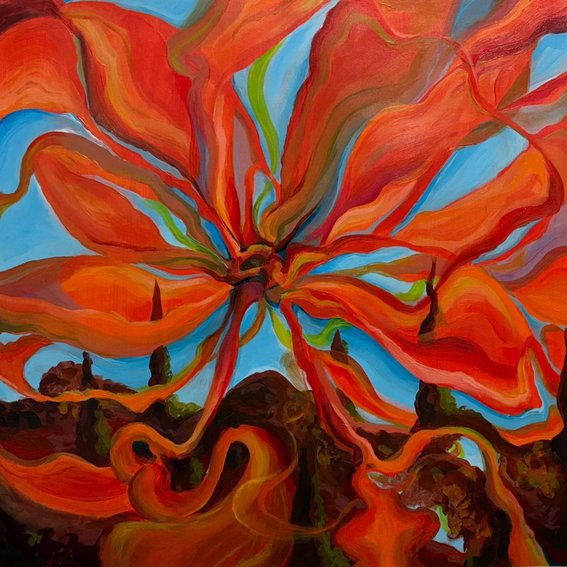 Untitled Abstract, oil on paper, 2026