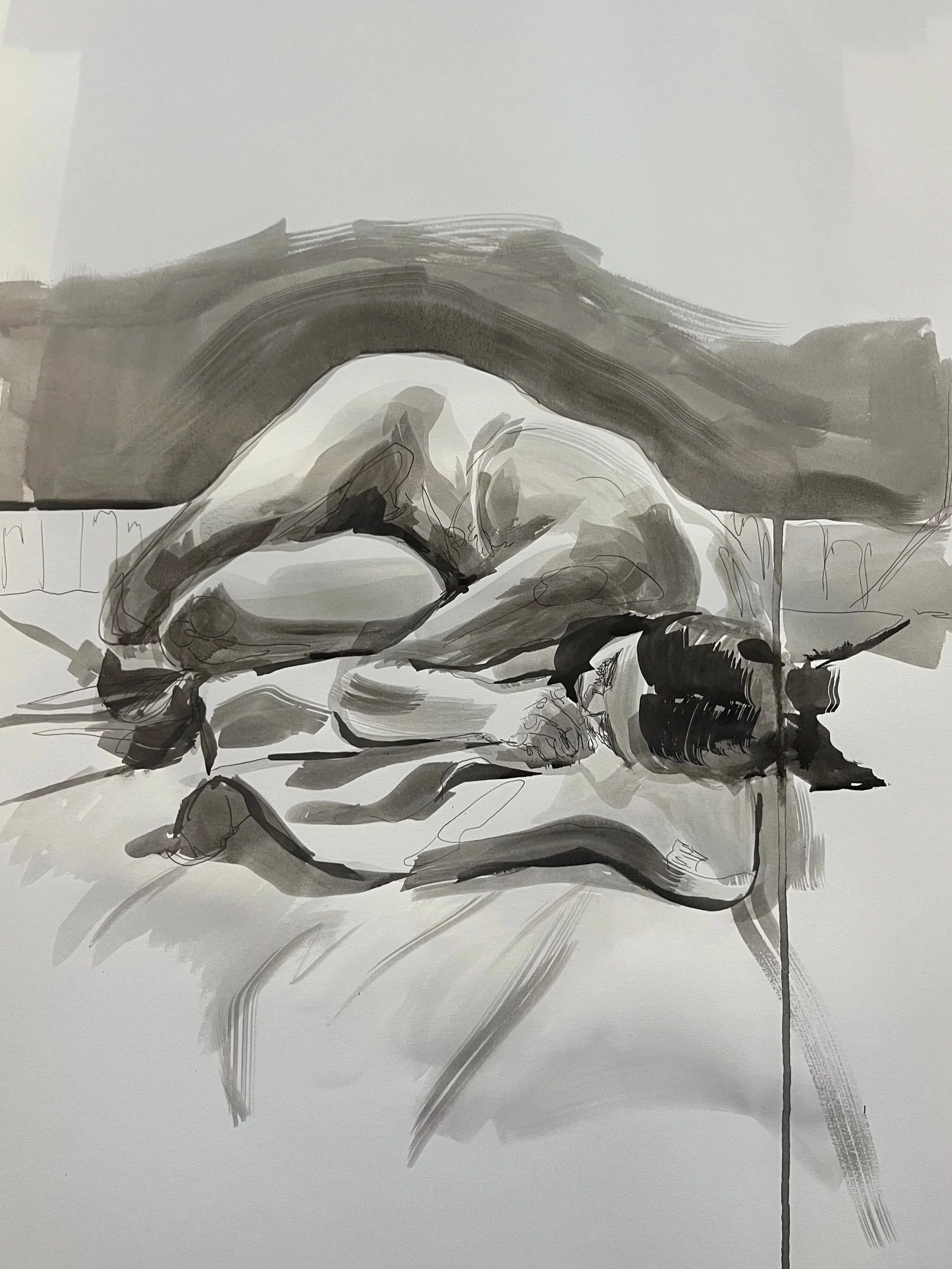 Figure Study, ink on paper, 2025