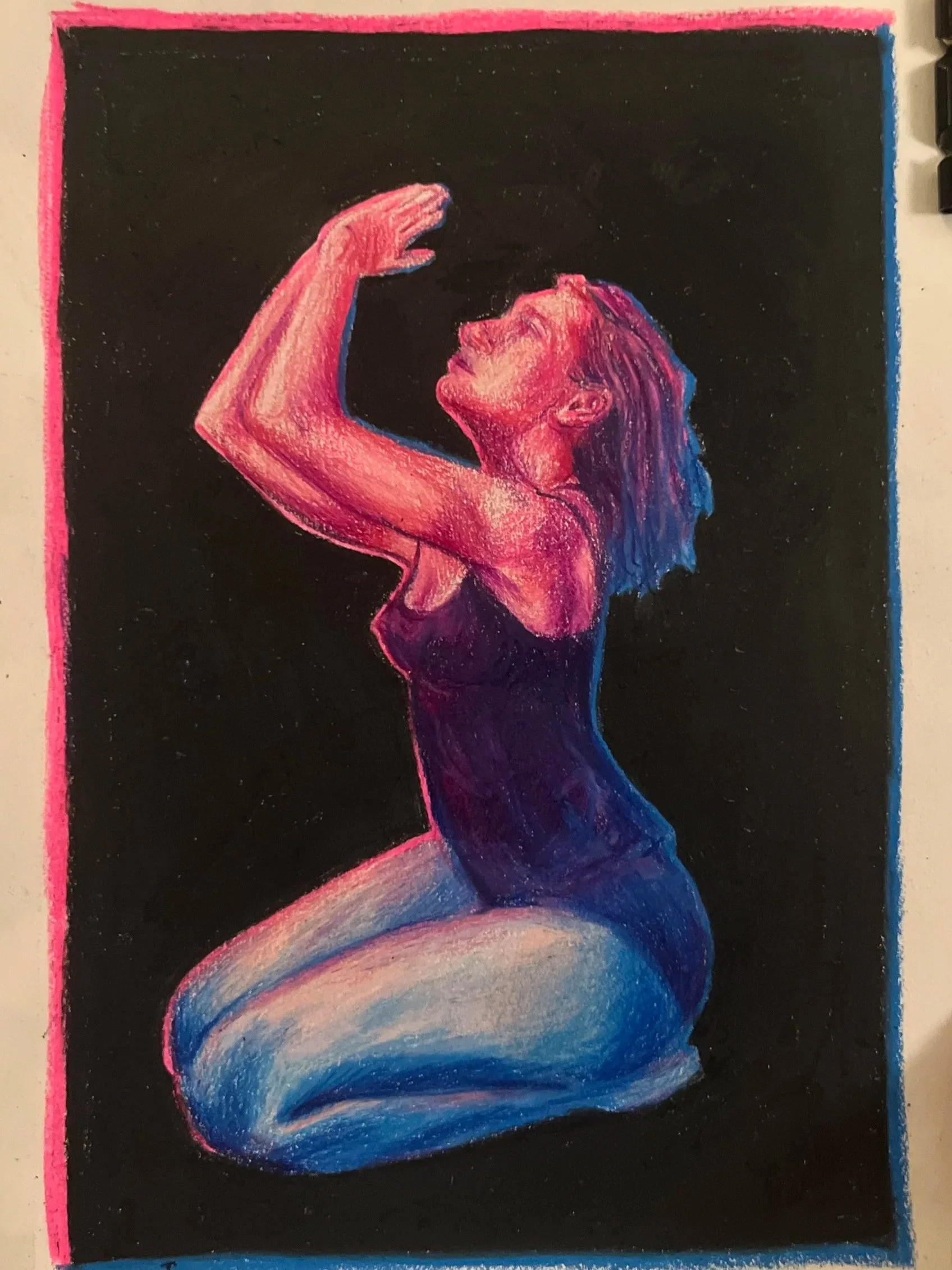 Prayer, colored pencil on paper, 2025