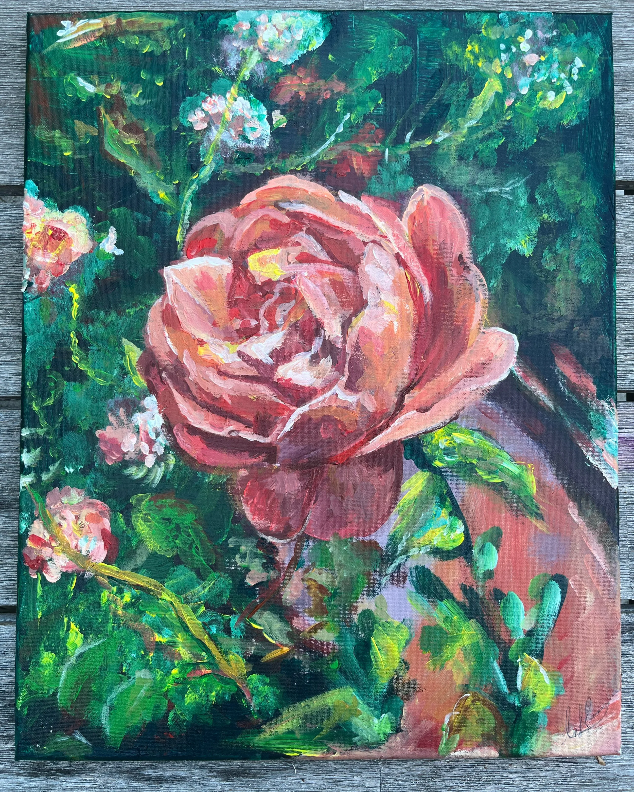 New York Rose, acrylic on canvas, 2023