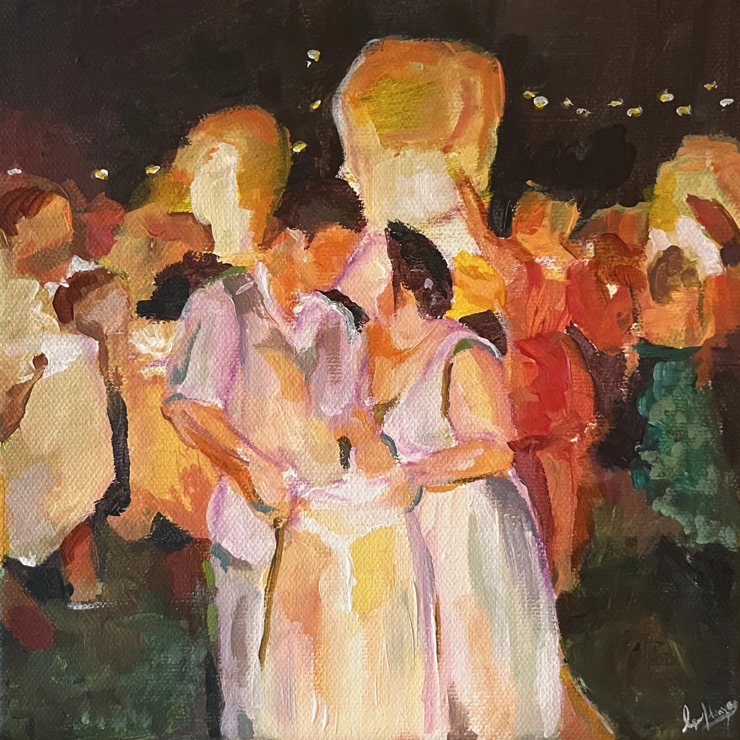 Lantern Light, acrylic on canvas, 2025