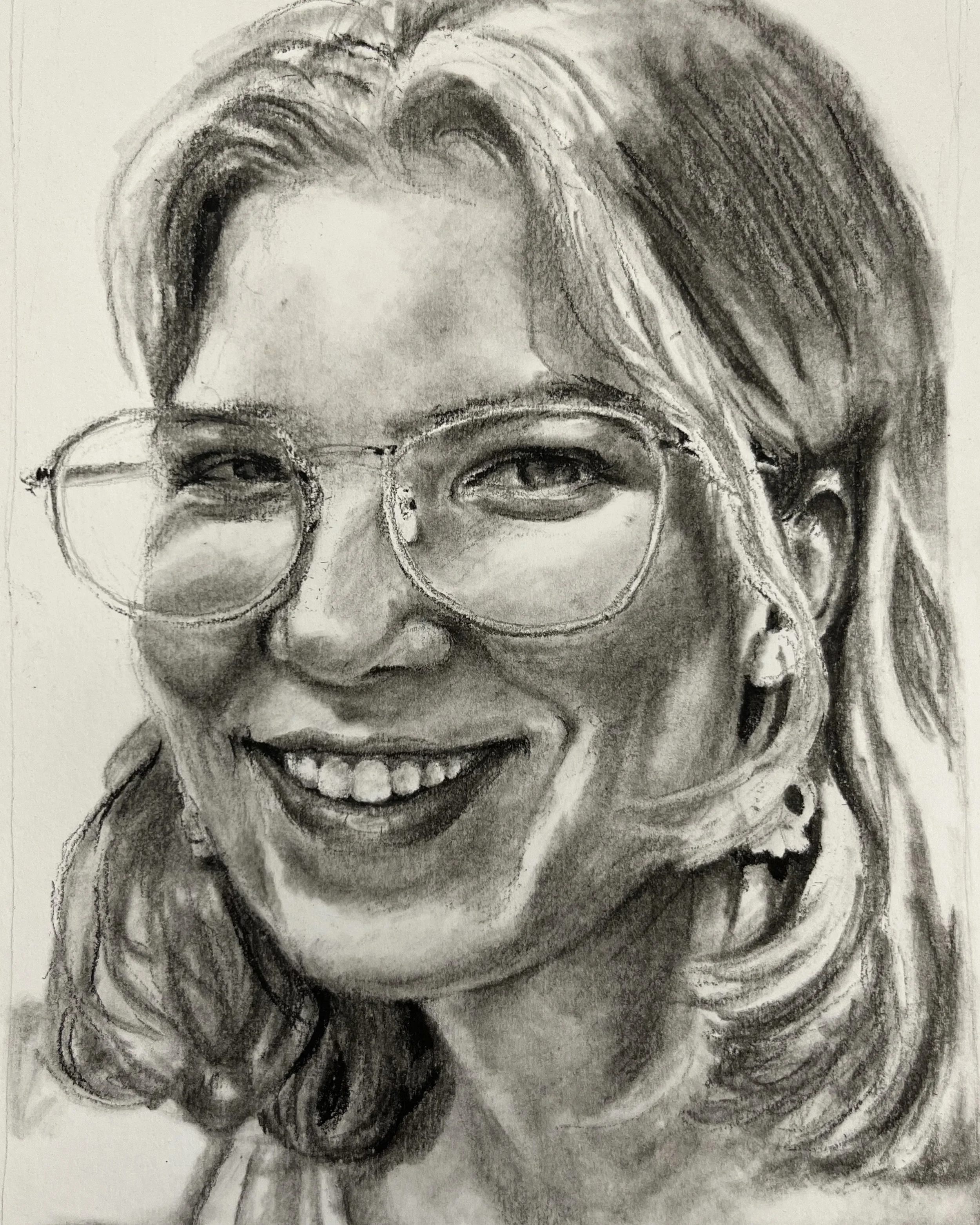 Noah, charcoal on paper, 2022