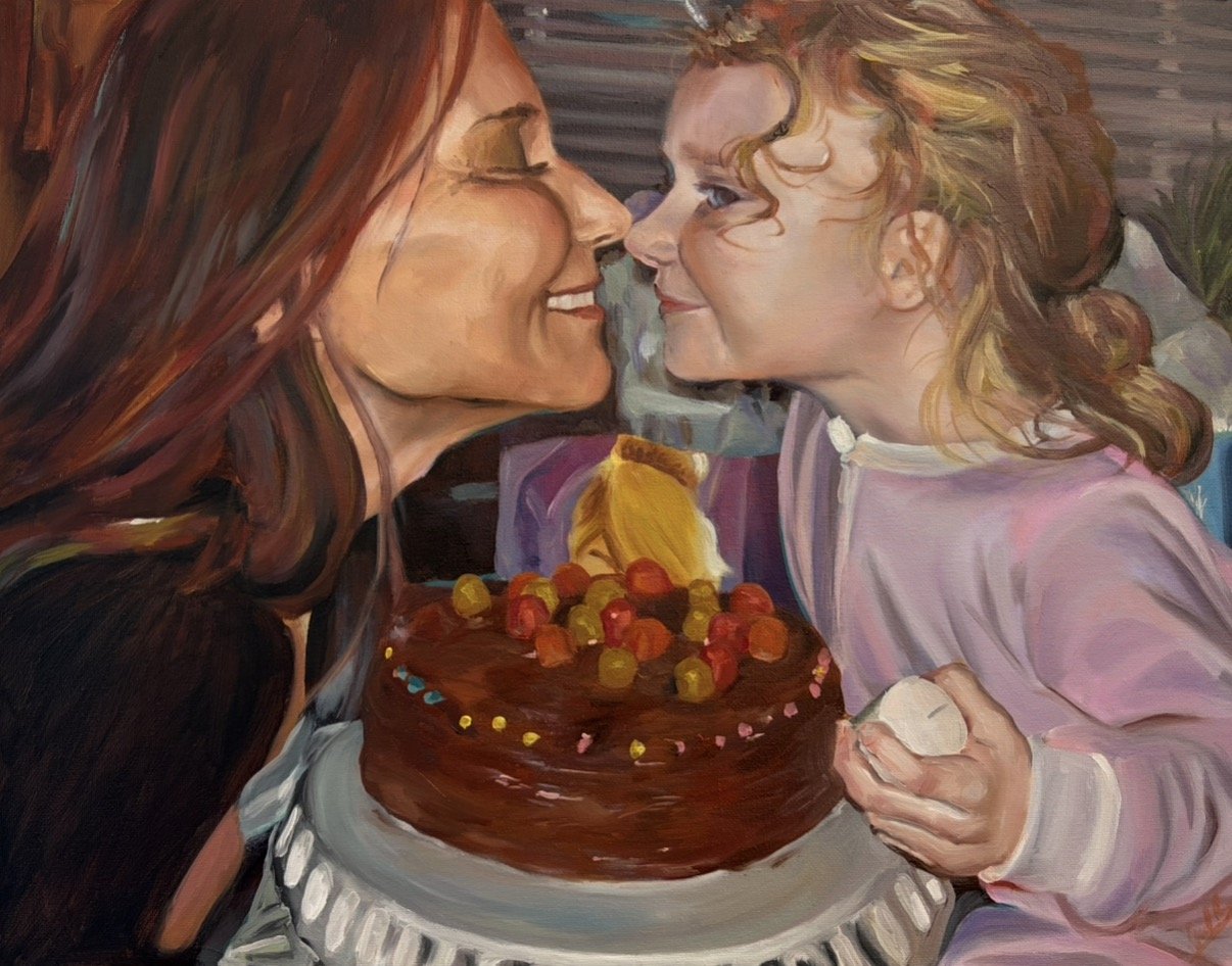Me & Mimi, oil on canvas, 2025