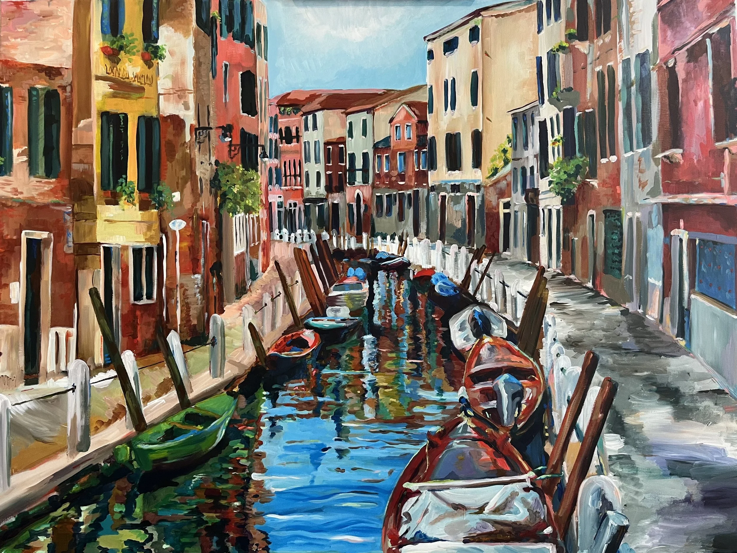 Venetian View, acrylic on canvas, 2024