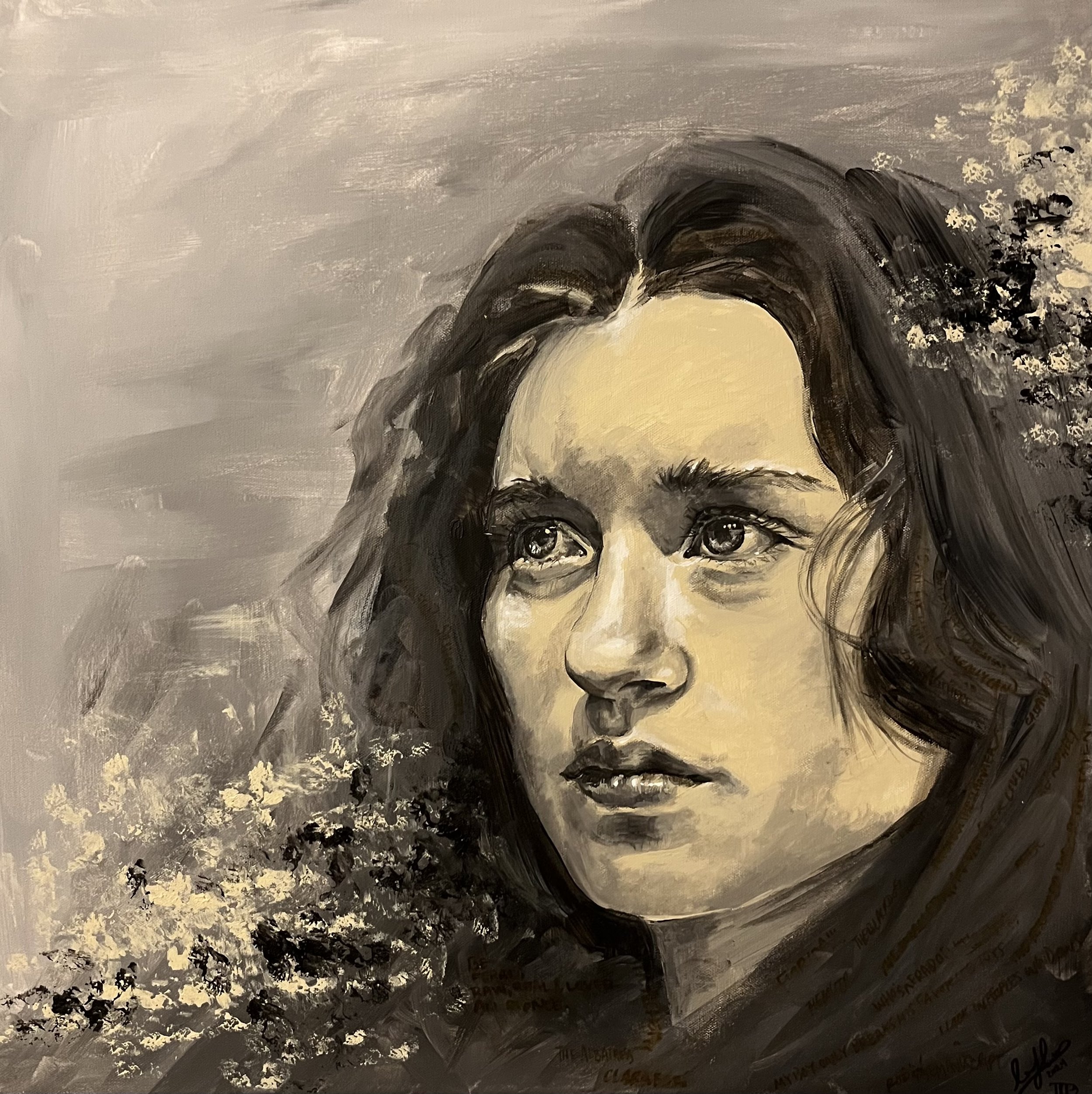 Poet, acrylic on canvas, 2024
