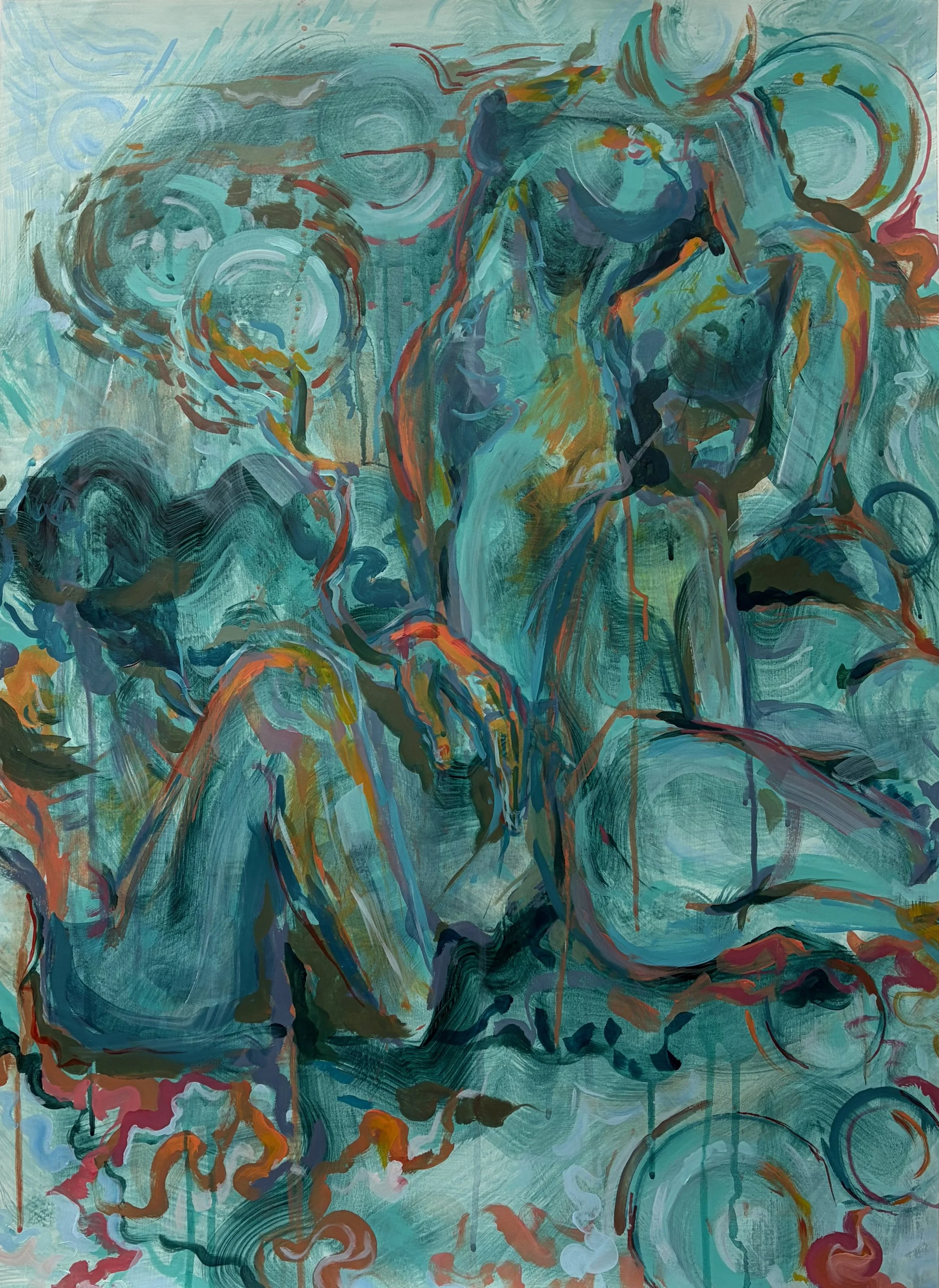 Moments, acrylic on paper, 2026