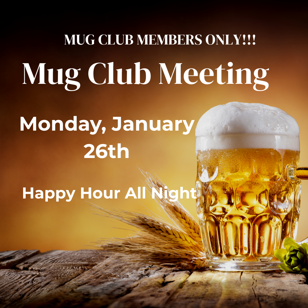Taproom Closed for Mug Club Meeting