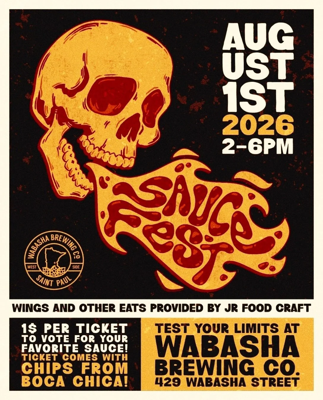 It might already be hot outside, but we&rsquo;re turning up the heat even more! 🔥🌶️

Sauce Fest is just 2 weeks away, and we&rsquo;ve got one helluva lineup! Come sample incredible sauces from @saint_paul_spice_company, @dullahan_goods, @hellraisin
