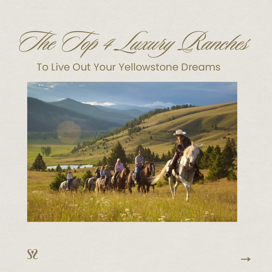 Live out your @yellowstone dreams with these four extraordinary luxury ranches, where rugged adventure meets refined elegance. From Montana&rsquo;s pristine valleys to Wyoming&rsquo;s wide-open wilderness, these destinations redefine the meaning of a