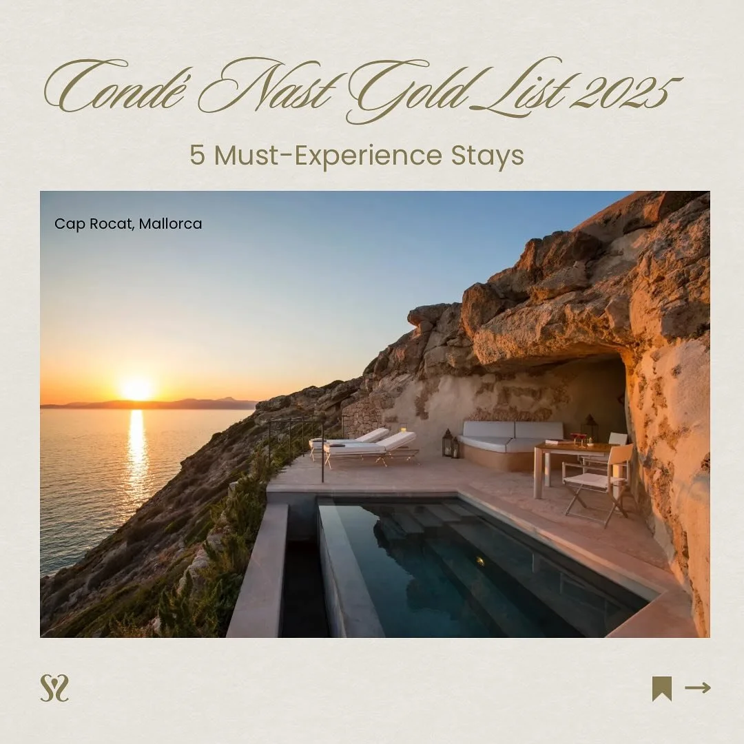 The Cond&eacute; Nast Gold List 2025 has landed - my top 5 dream stays handpicked to redefine luxury travel.
Where to next?

	✨ @cap_rocat &ndash; Cliffside serenity

	✨ @postranchinn &ndash; A sanctuary above the clouds

	✨ @tierrahotels &ndash; Whe