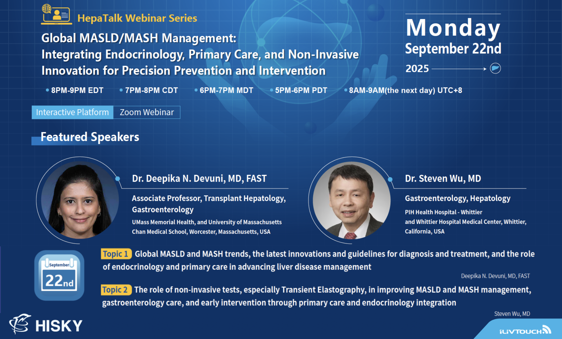 HepaTalk Webinar Series - Global MASLD/MASH Management: Integrating Endocrinology, Primary Care, and Non-Invasive Innovation