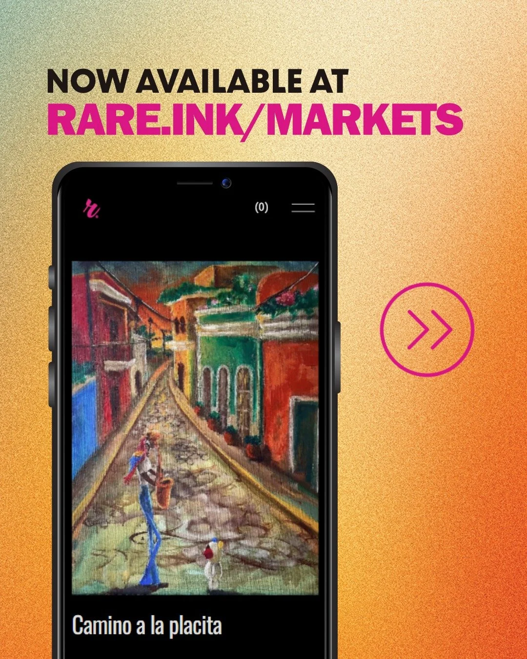 ***
Now Available at rare.ink/markets: selected paintings from Essence of Harlem (2024) by DaQuane Cherry. Learn more about the artist here: https://www.rare.ink/registry/profiles/daquane-cherry. 

Camino a la Placita, 2024, 20&quot; X 24&quot;, acry