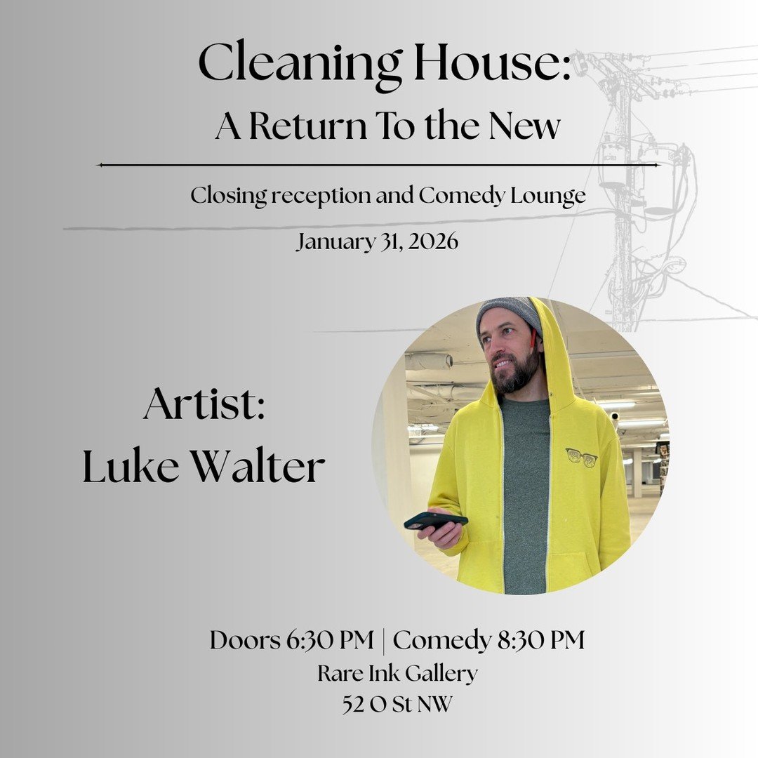 Introducing our featured artist for the Art Show Closing &amp; Comedy Lounge: Luke Walter.

Luke Walter is a Washington, DC&ndash;based photographer, printmaker, filmmaker, and mixed media artist whose work is rooted in exploration, restraint, and qu
