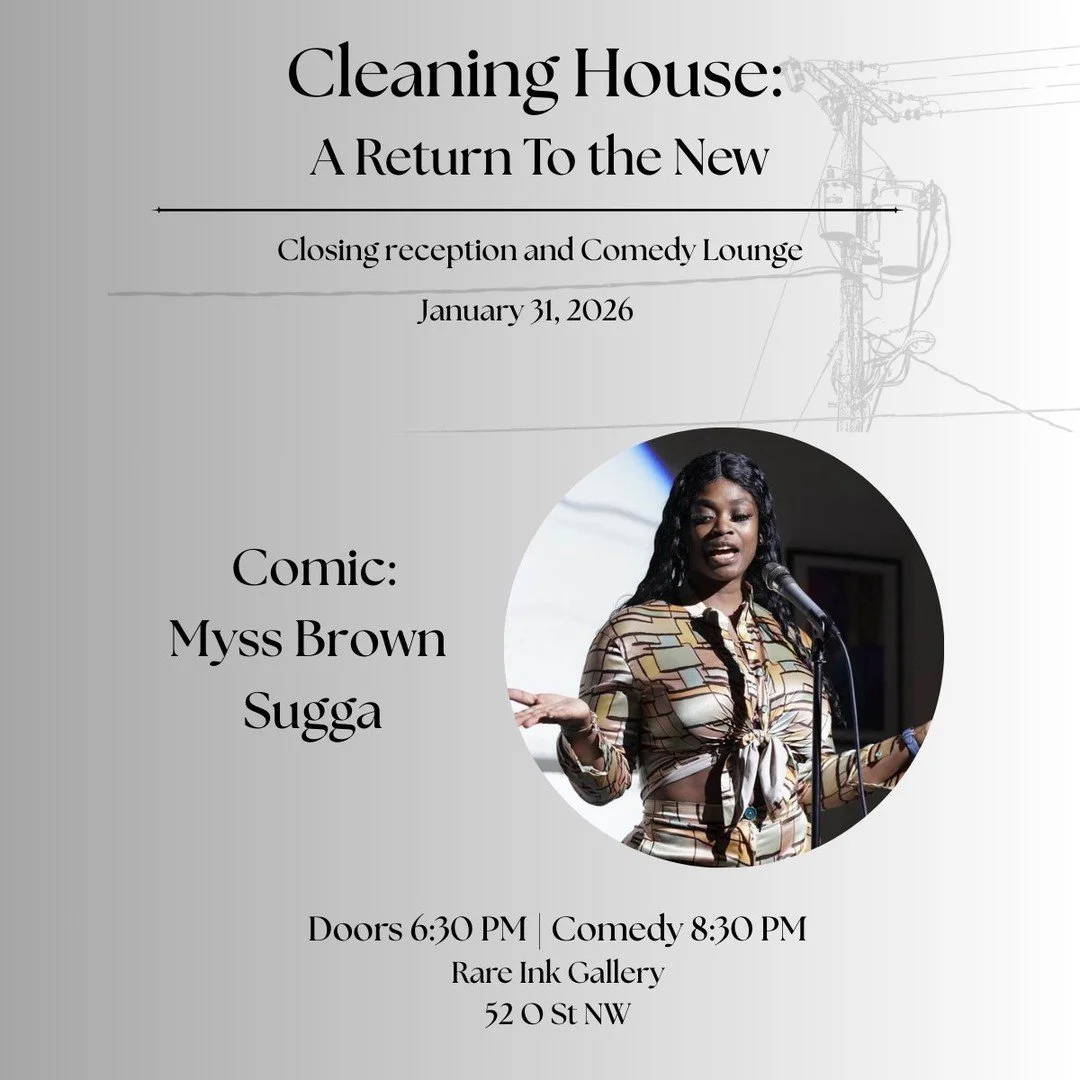 Hitting the stage for our Art Show Closing &amp; Comedy Lounge, please welcome comedian Myss Brown Sugga.

Myss Brown Sugga is a bold, unapologetic, full-time comedian with a life story as unforgettable as her jokes. A proud mother, ex-military veter