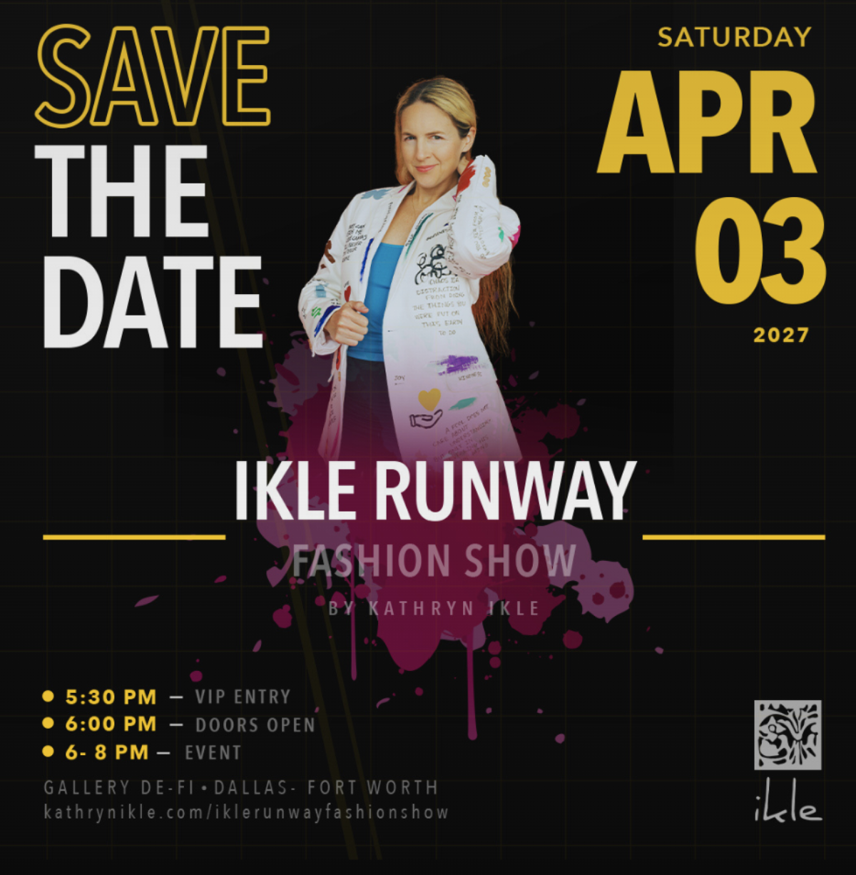 Ikle Fashion Show April 3, 2027