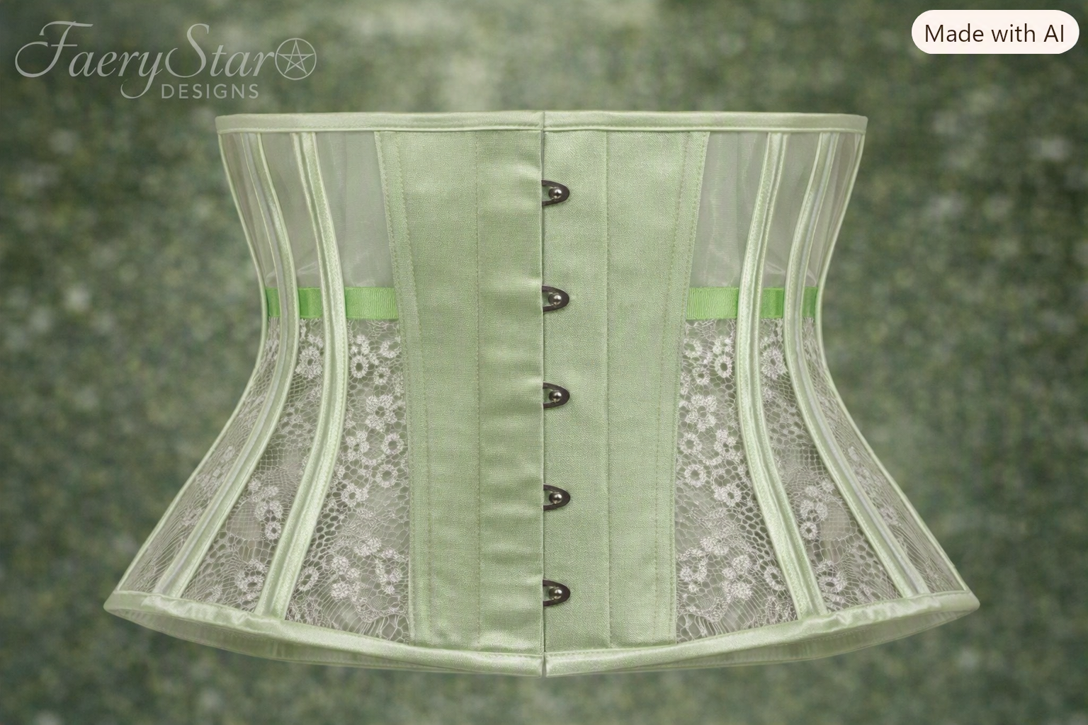 Peridot Lace Underbust Corset