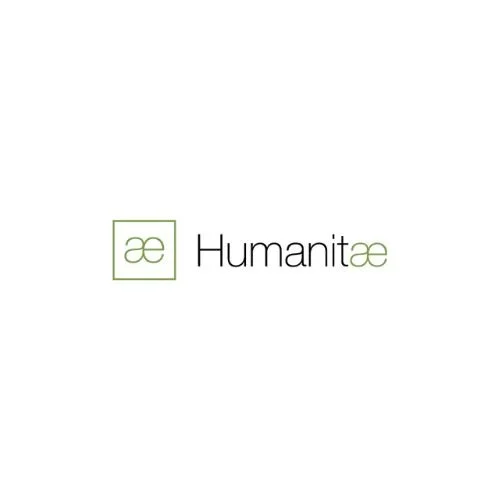 Logo avec le texte 'Humanitee' et un symbole graphique composé de deux 'ae' stylisés.