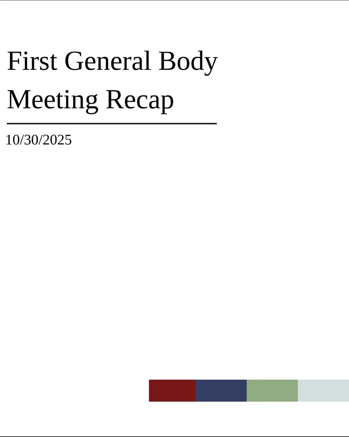 Last week, we hosted our first General Body Meeting with all of our talented staff writers. Writers practiced delivering elevator pitches for their upcoming pieces and received valuable feedback from our incredible editorial team.

Grateful to see su