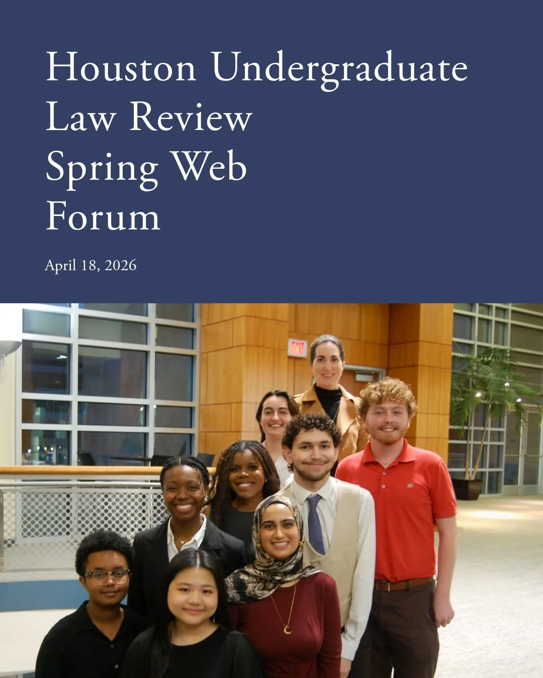 This past Saturday, HULR held its last public event of the year, our Spring Web Forum. We were joined by our faculty advisor, Dr. Cooper, and many other esteemed guests. Our web section grew exponentially this year, due to the hard work of our HULR e