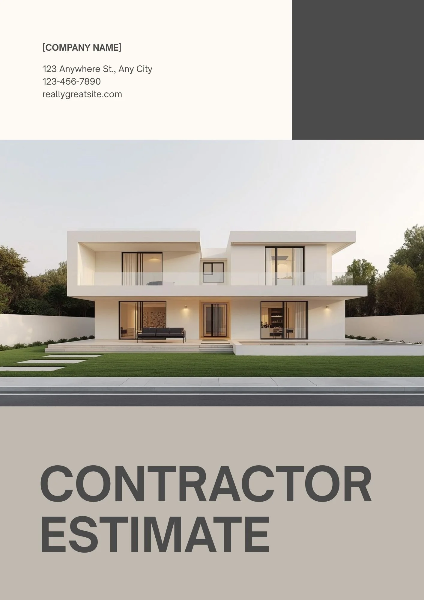 Contractor Proposal & Estimate Template (Editable PDF)