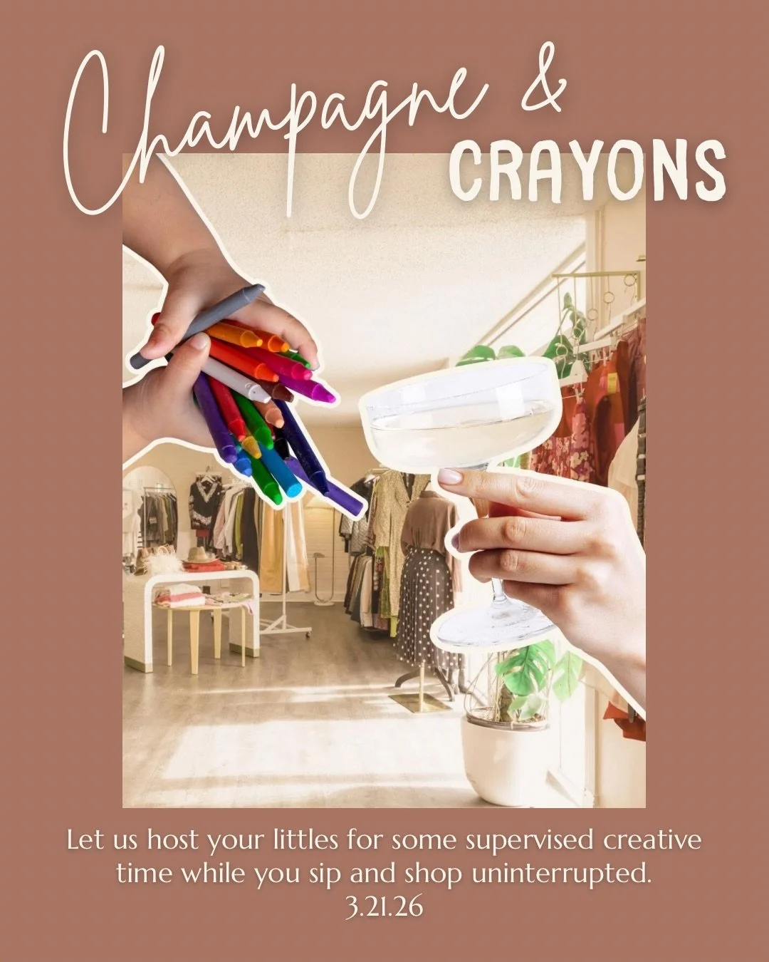 Champagne &amp; Crayons in collaboration with The Art Haus