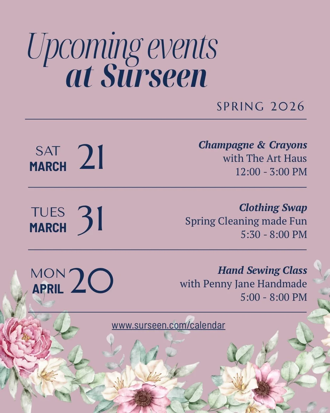 One of my primary goals when opening this brick and mortar space was to create opportunities for us as women to come together in community, express our creativity, learn new things, and have fun. 

And now it is happening! I&rsquo;m so excited to sha