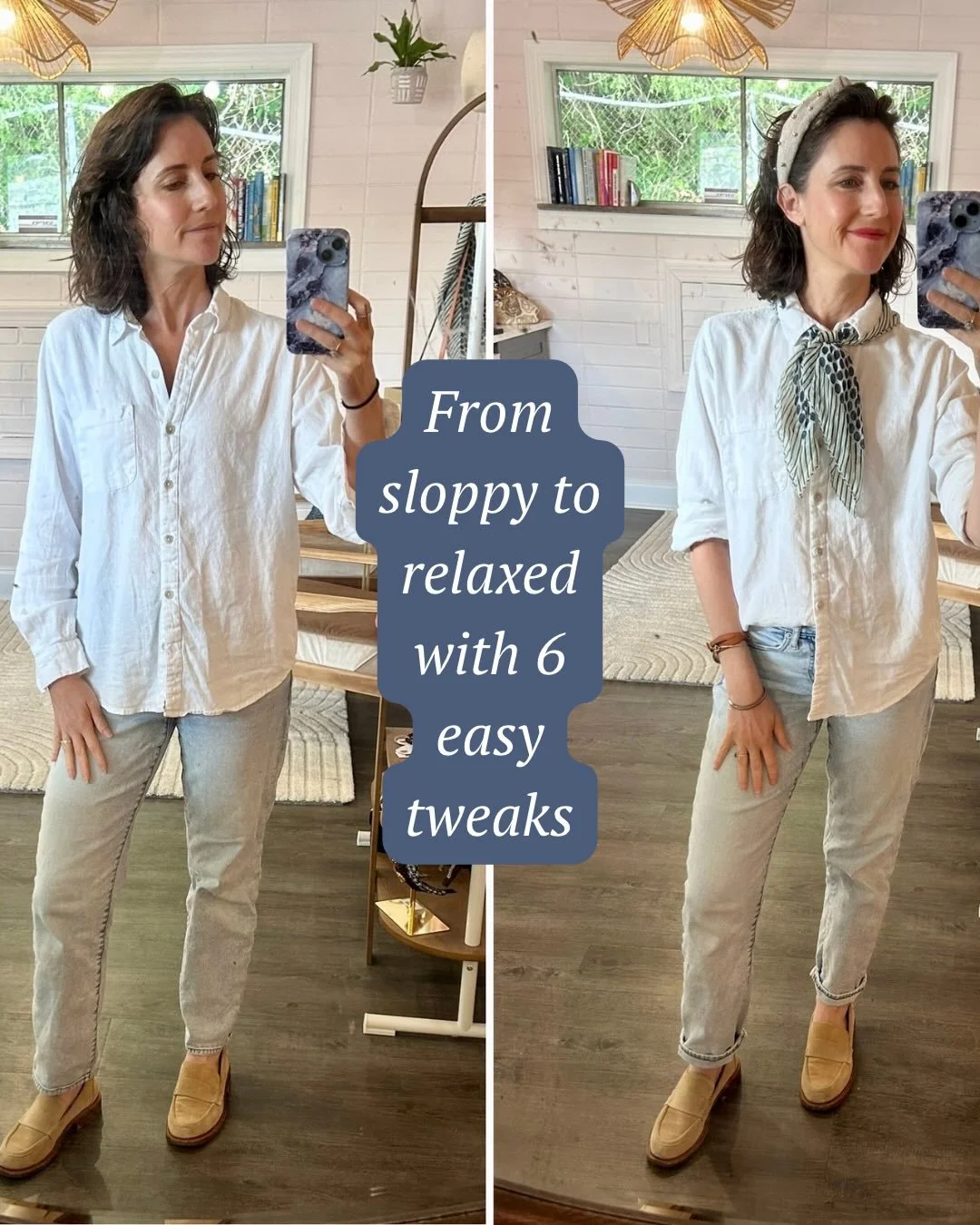 Have you ever thrown on an oversized shirt and comfortable, casual jeans and called it a day? You thought you were giving off relaxed, laid-back vibes, but then saw a photo of yourself and realized you looked, and honestly felt, sloppy? 

🙋🏻&zwj;♀️