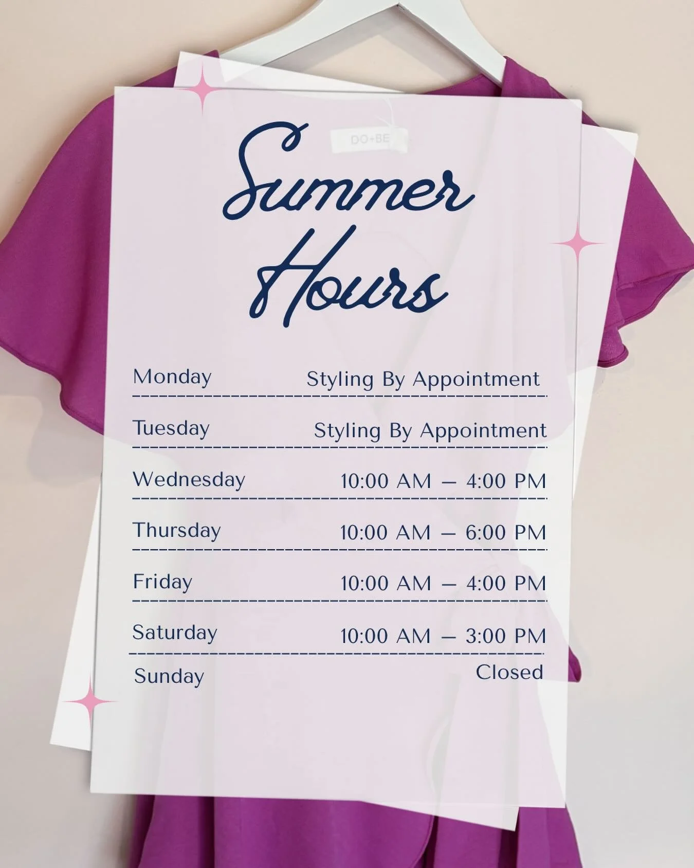 Thank you for answering my poll about when you&rsquo;d like to shop this summer! Starting tomorrow, June 1st, our hours will be adjusted to this new schedule for the next couple months (or until we find we need to adjust again 😜) to better accommoda