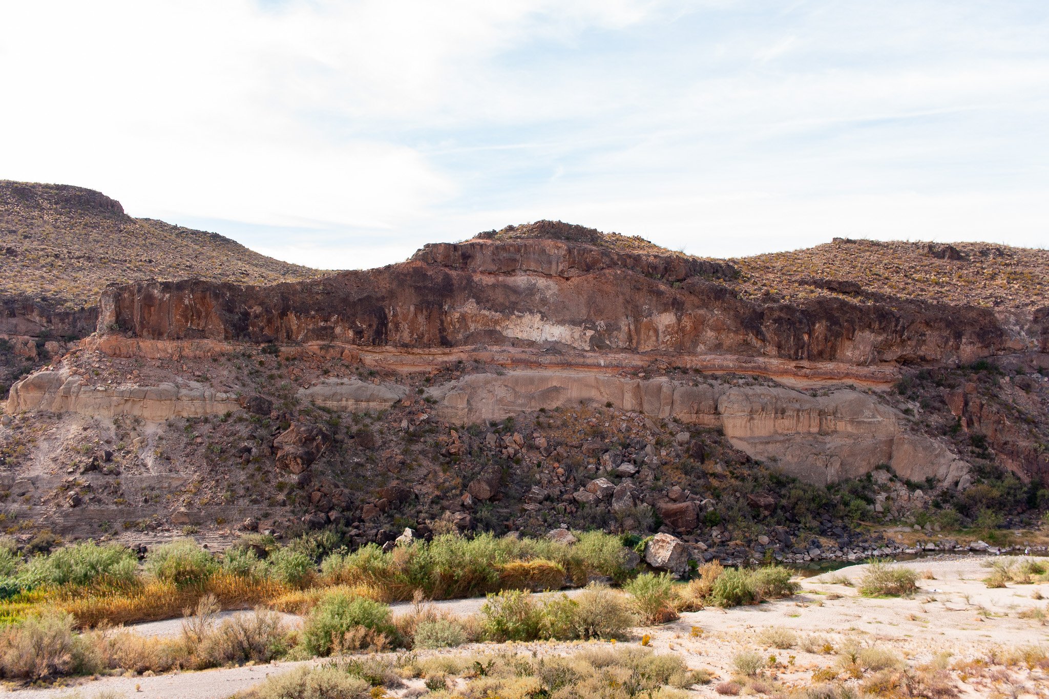 Looking across the border from the Hoodoos Trail in Big Bend Ranch State Park, photograph by Beckie Irvin Studio