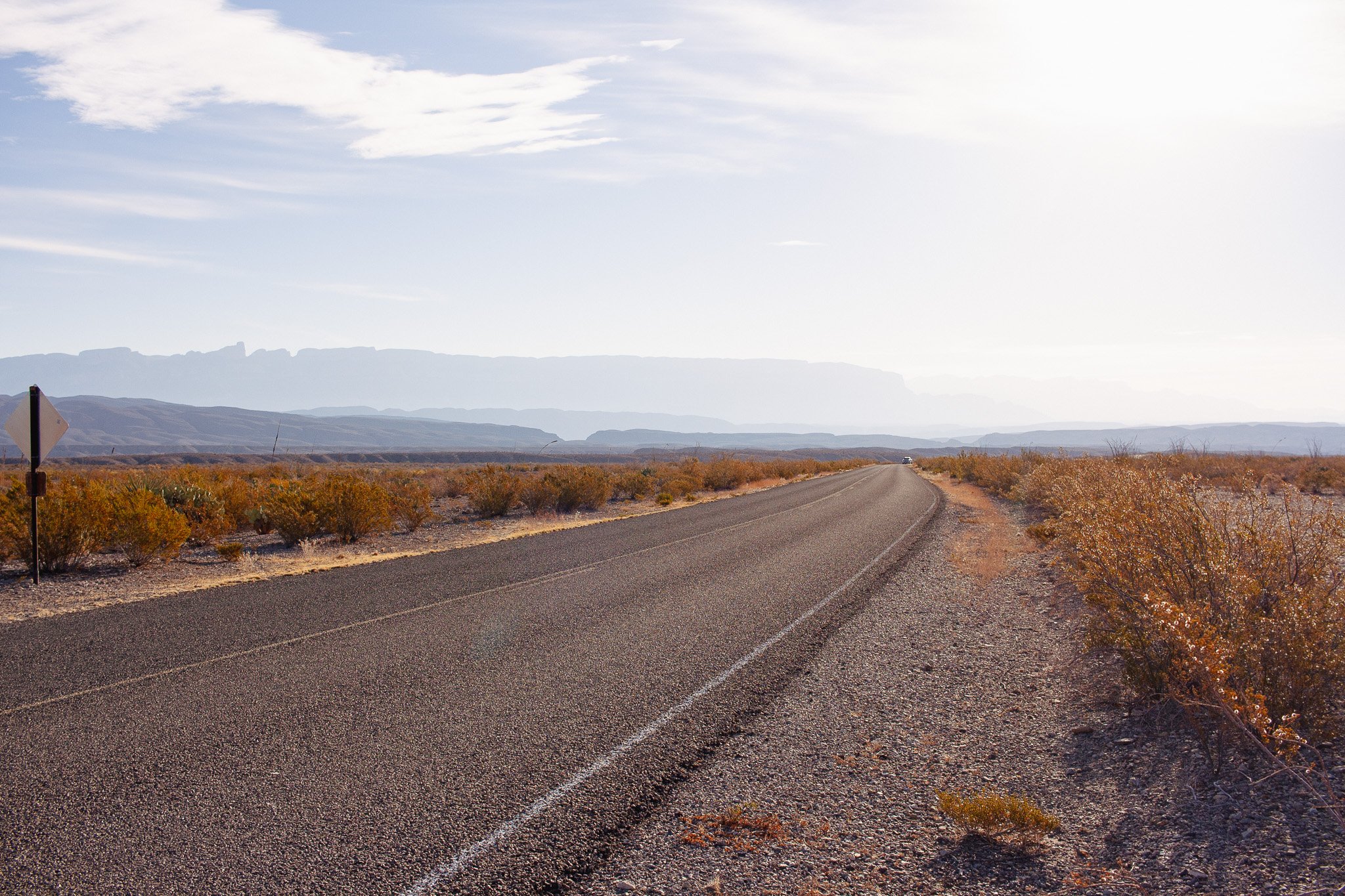 Driving towards Rio Grande Village in Big Bend National Park, photograph by Beckie Irvin Studio