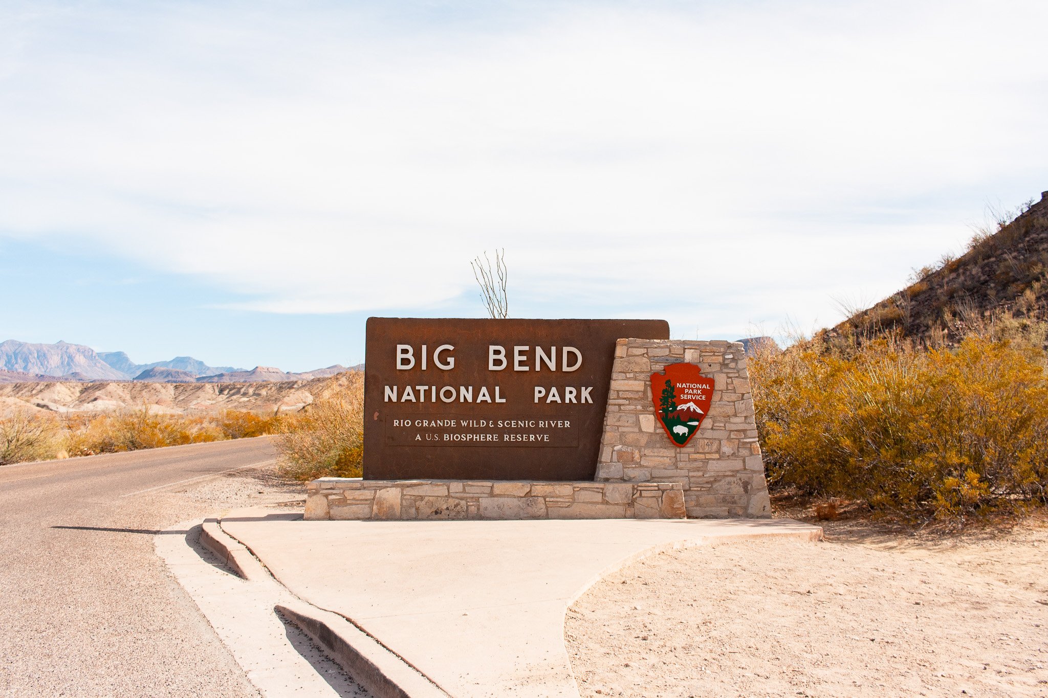 Entrance to Big Bend National Park, photograph by Beckie Irvin Studio
