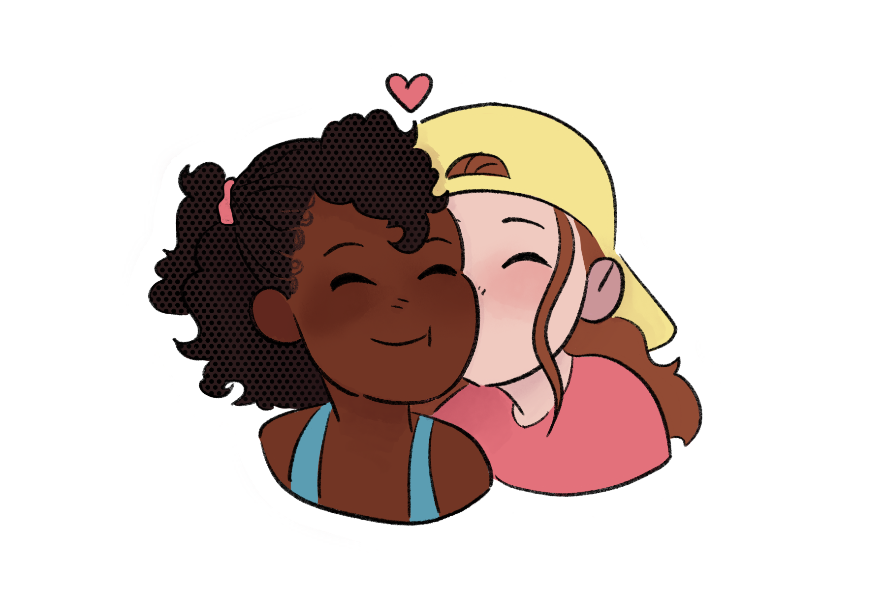Cinnamon and Pear cheek kiss sticker