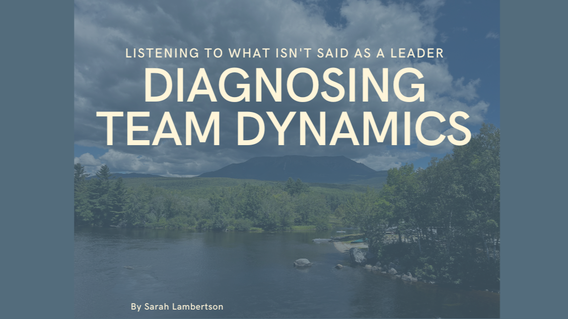 Listening to What Isn't Said as a Leader: Diagnosing Team Dynamics