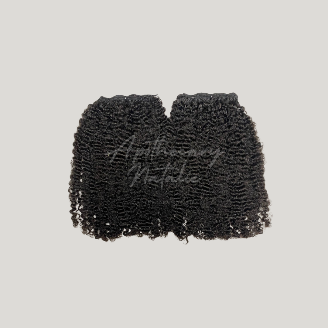 Kinky Curly Machine Tied  Weft Extensions (Microlink Dense)- Raw Human Hair