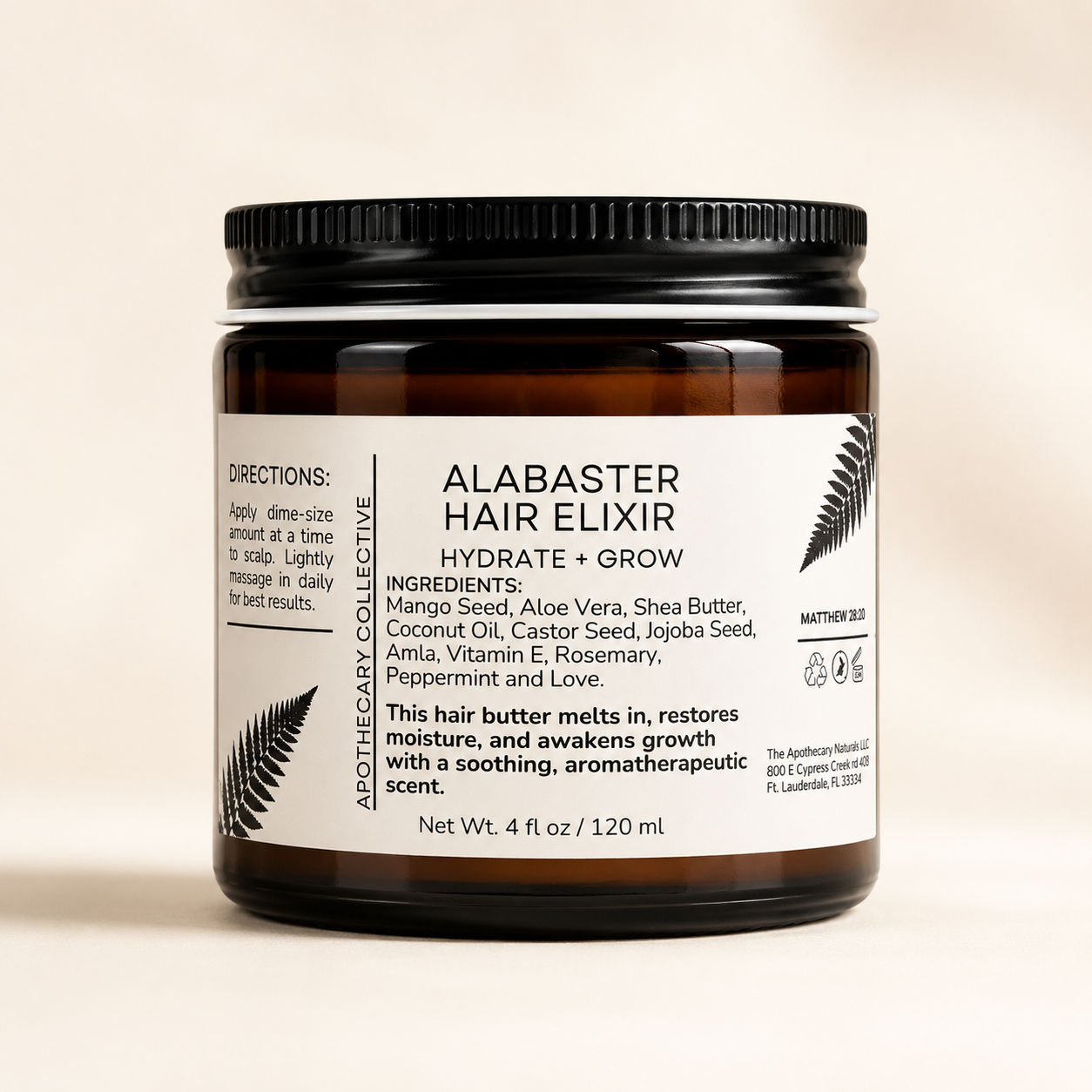 Alabaster Elixir : Botanical Hair + Body Butter for use during protective styles